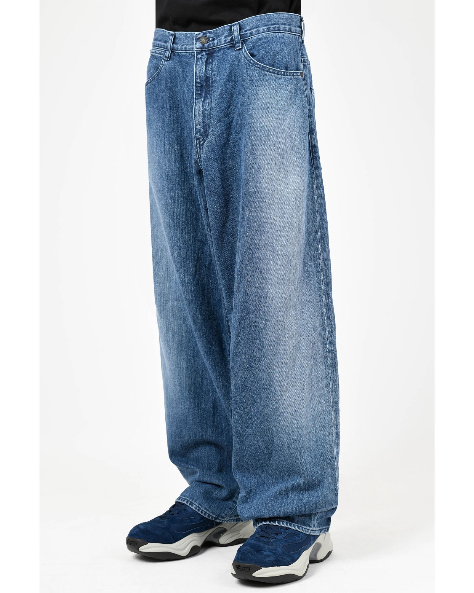 LAD MUSICIAN - 12oz Denim Tapered Baggy Pants | fakejam