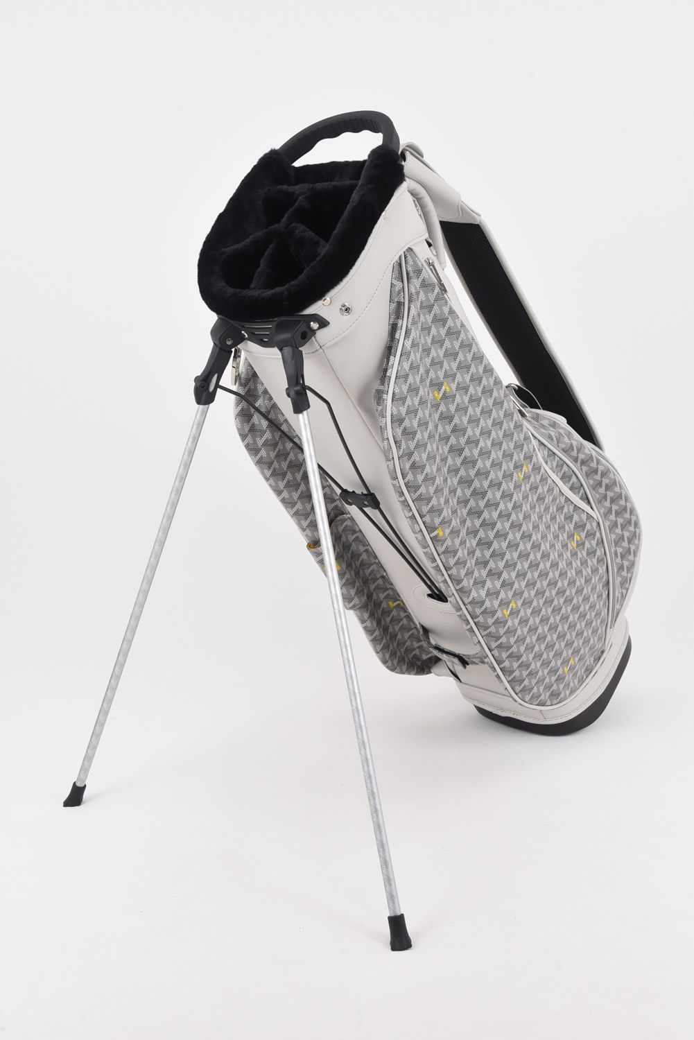 Resurrection 柄キャディバッグ ブラック ホワイト グレー スタンド