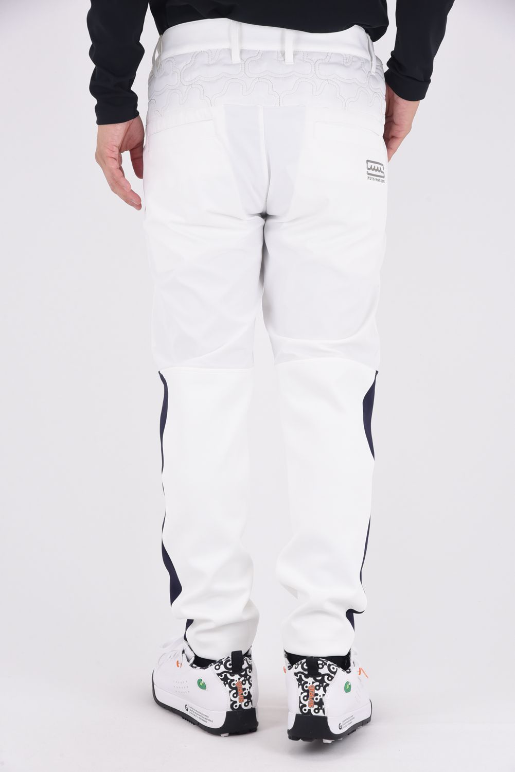 muta ジオメトリックウェーブ キルティングパンツ ホワイト muta ジオ