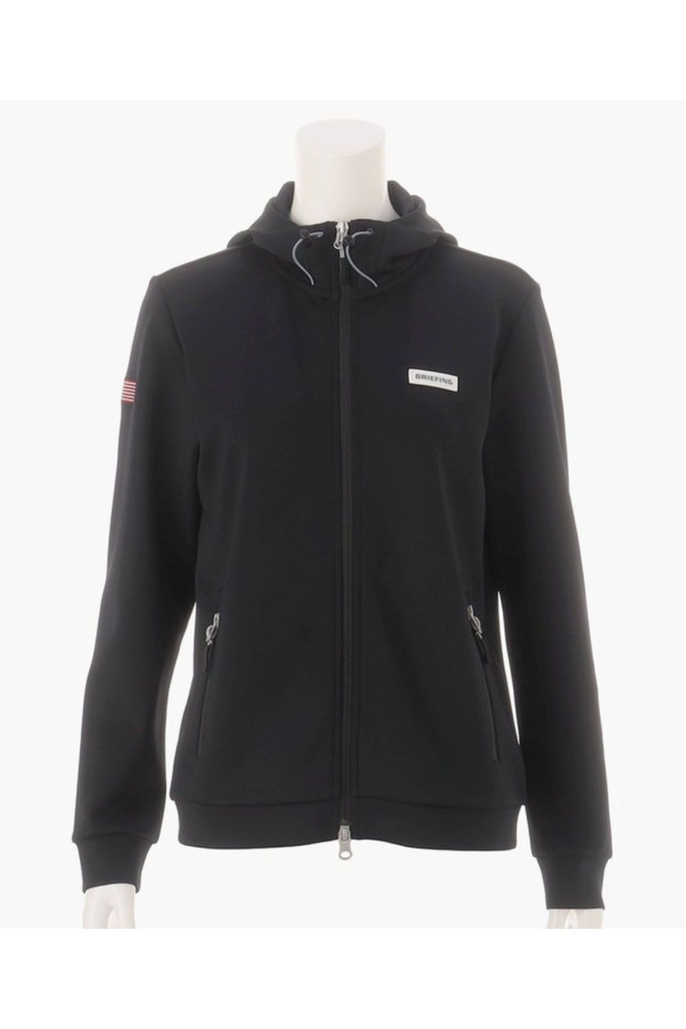 BRIEFING 3Dプリントポケッタブルパーカー レディースM 黒 BRIEFING 3D
