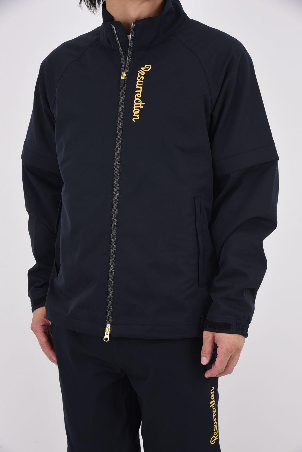 Resurrection GMバイカラーハイネックシャツ ブラックM メンズウェア