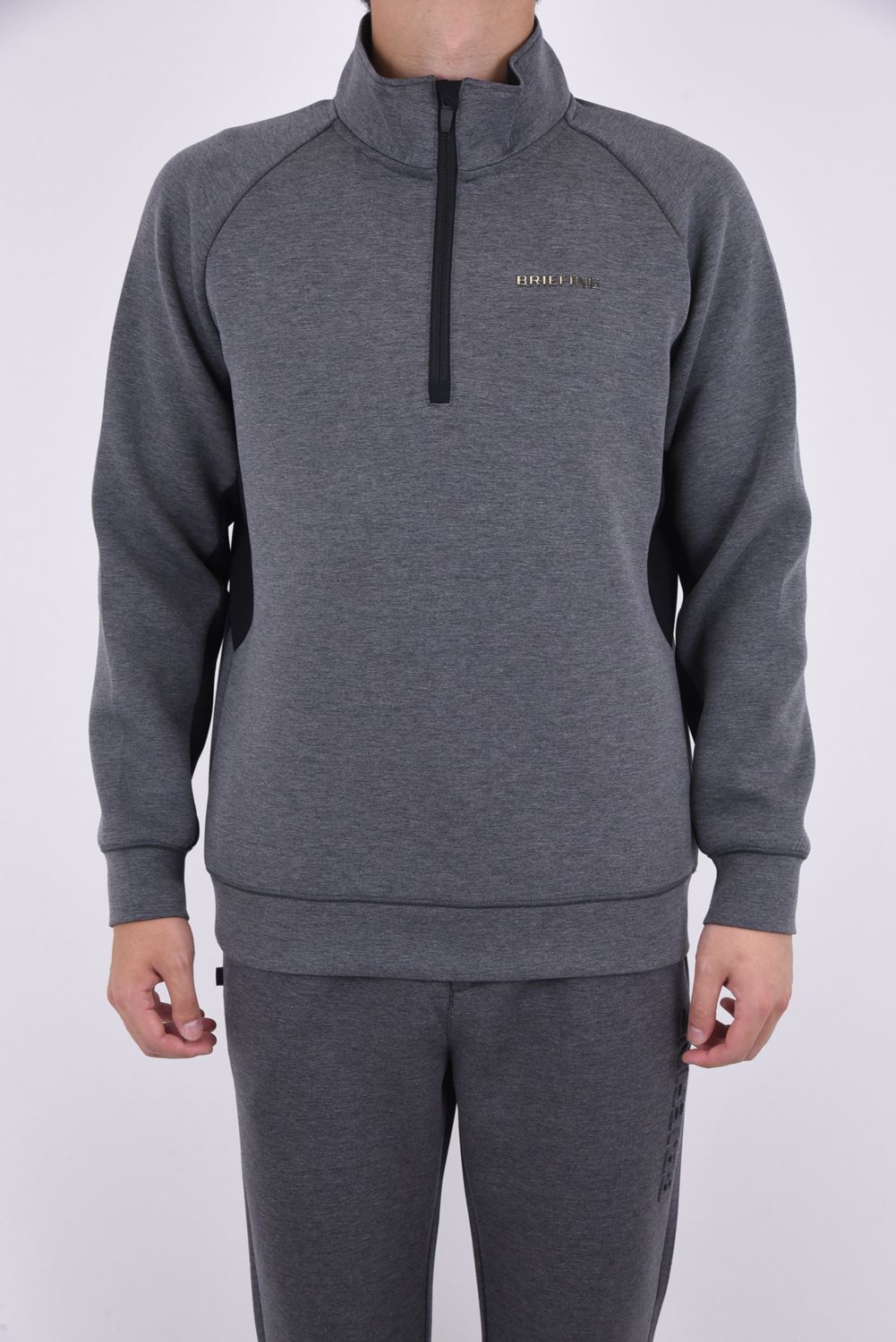 BRIEFING 3Dロゴ ハーフジップ オリーブ M BRIEFING（ブリーフィング