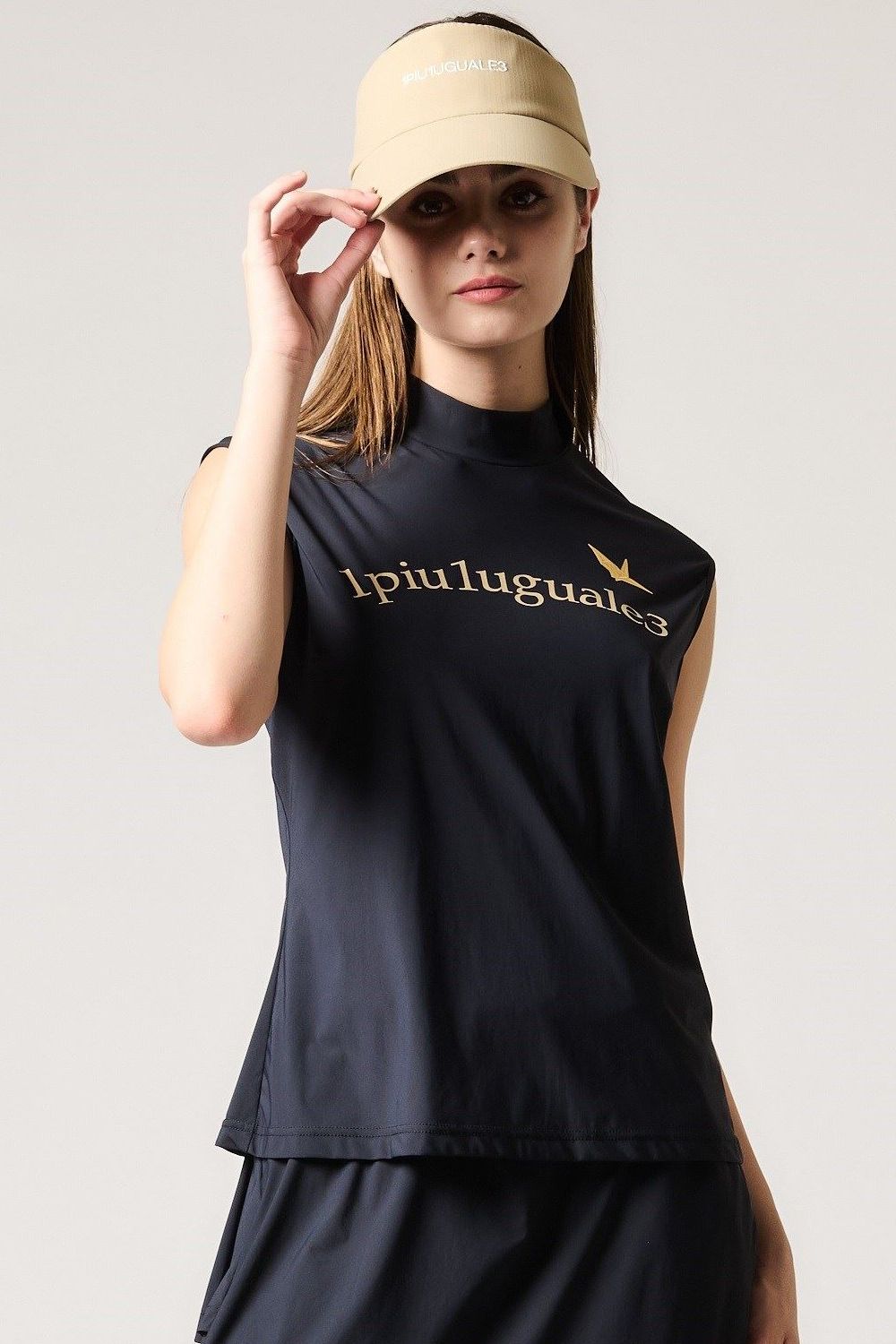 1PIU1UGUALE3 GOLF - 【レディース】 NO SLEEVE MOCK / ブランドロゴ