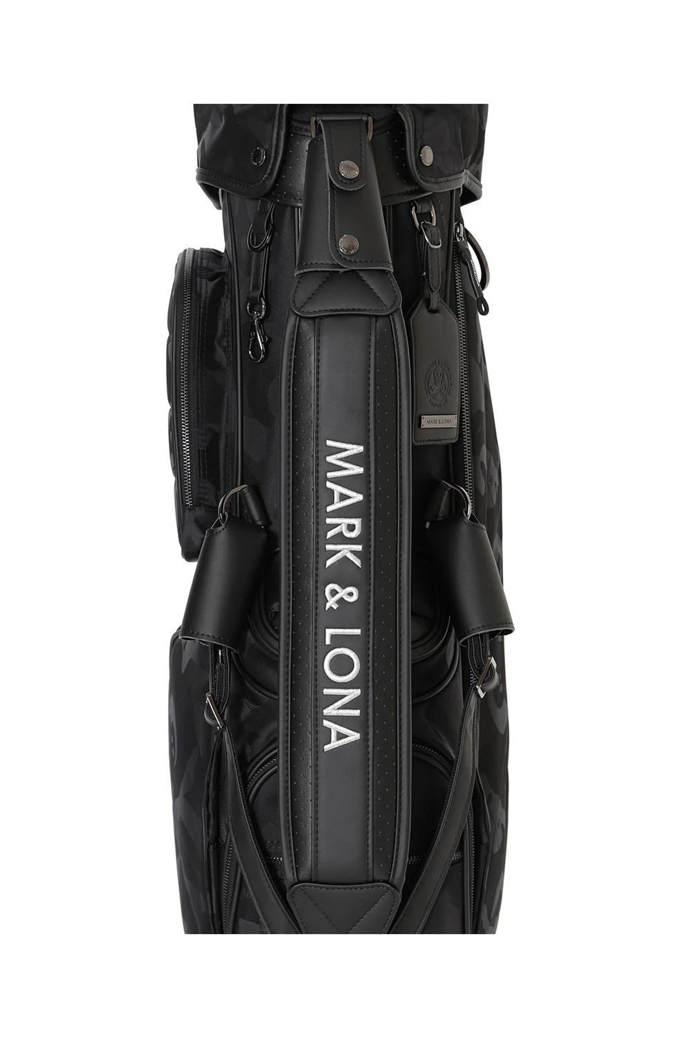 MARK&LONA キャディバッグ スタンド式 ゴールドプレート 9.0型 紺