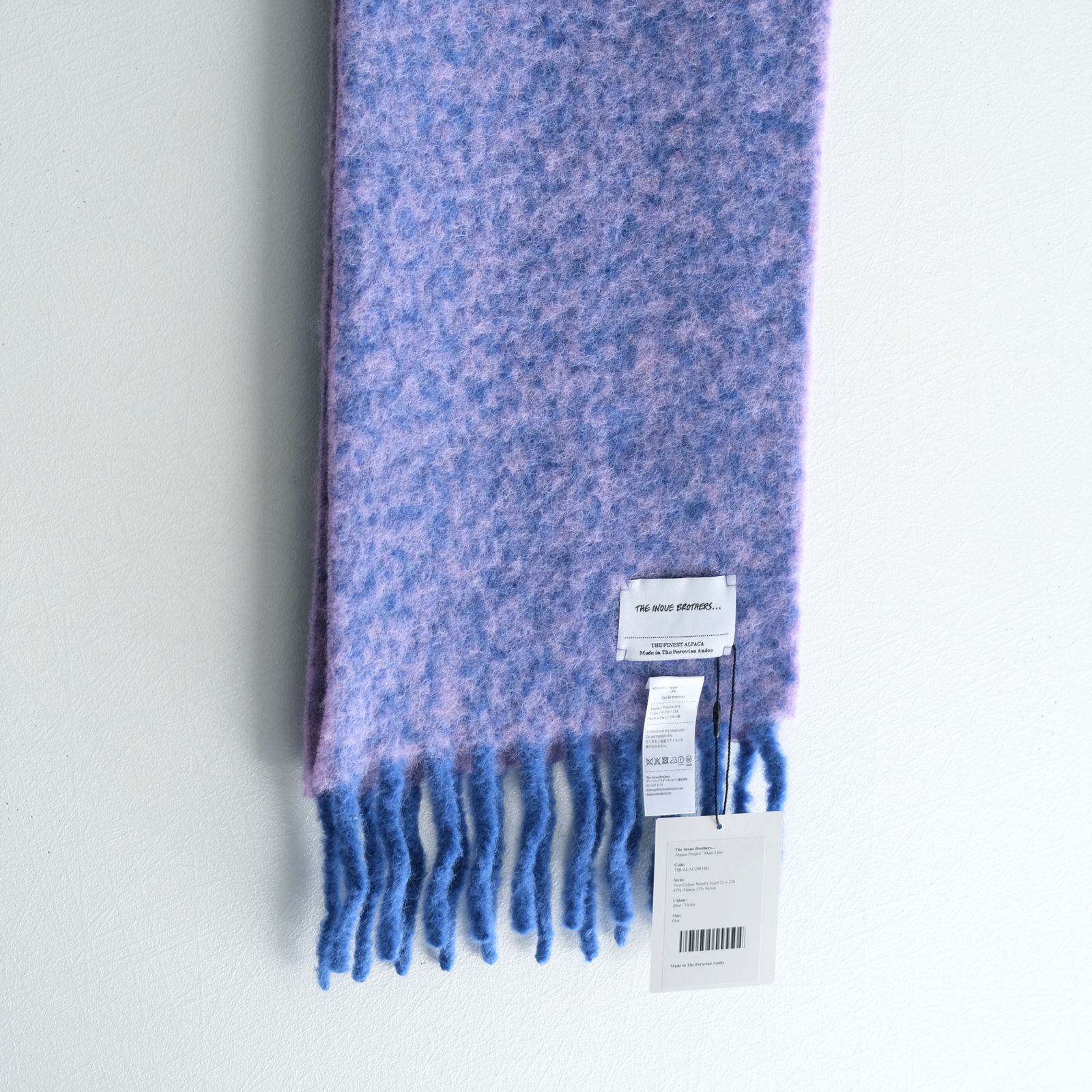 THE INOUE BROTHERS - Two Colour Woolly Scarf / マフラー / アルパカ