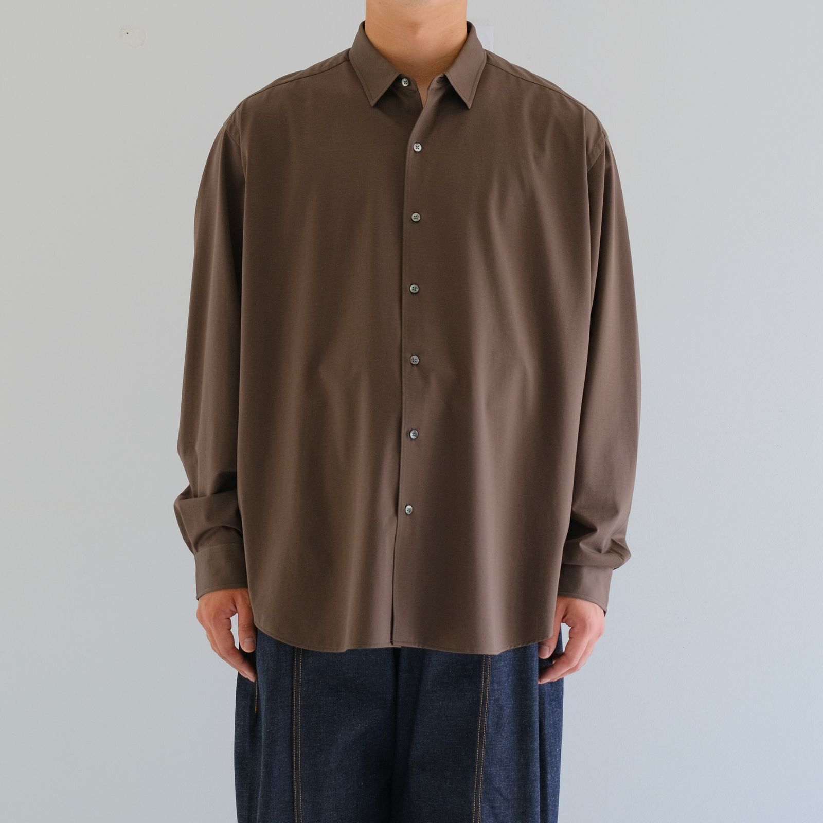 KANEMASA PHIL. - 46G Atmosphere L/S Shirt / シャツ / ネイビー | iko