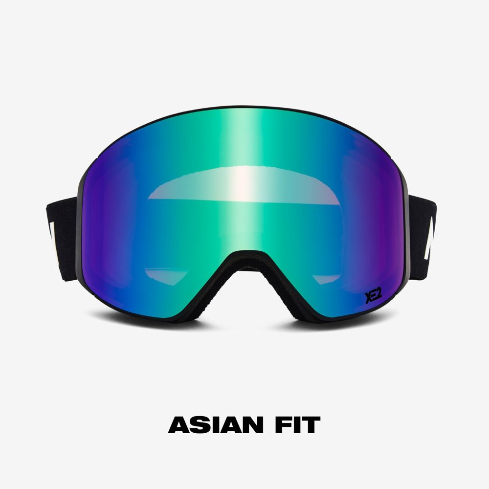 MESSYWEEKEND - CLEAR XE2 - ASIAN FIT / Black Green Mirrored