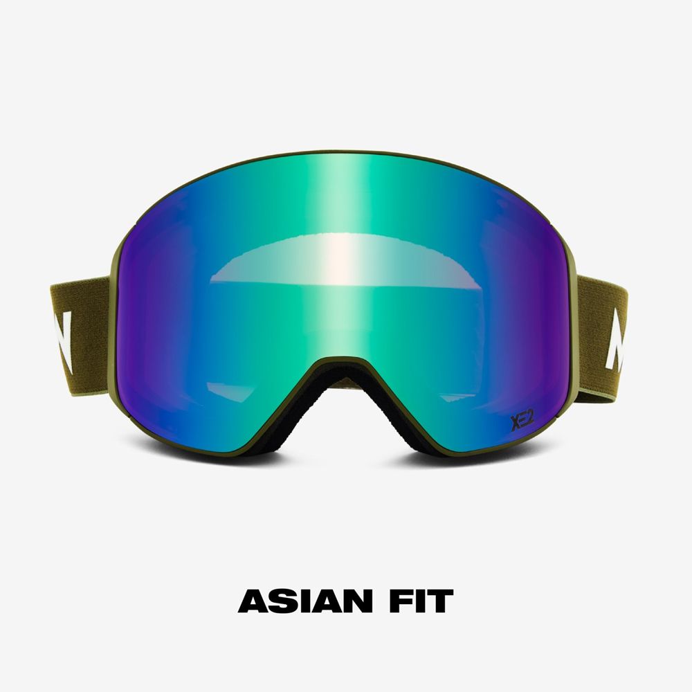 MESSYWEEKEND - CLEAR XE2 - ASIAN FIT / Black Green Mirrored