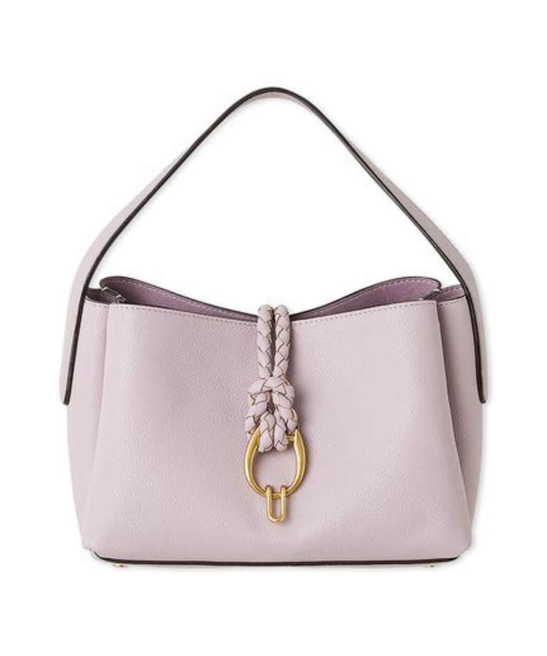 Mila Owen - メタルモチーフワンハンドルバッグ (ラベンダー) 合成皮革