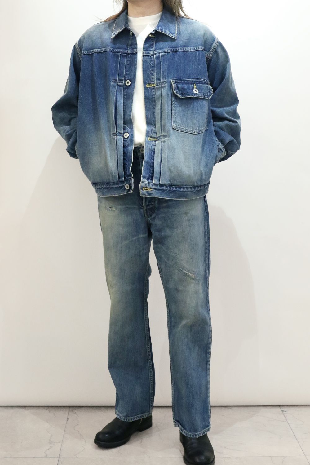 marka - ORGANIC COTTON 12oz DENIM SHOE CUT JEANS / オーガニック