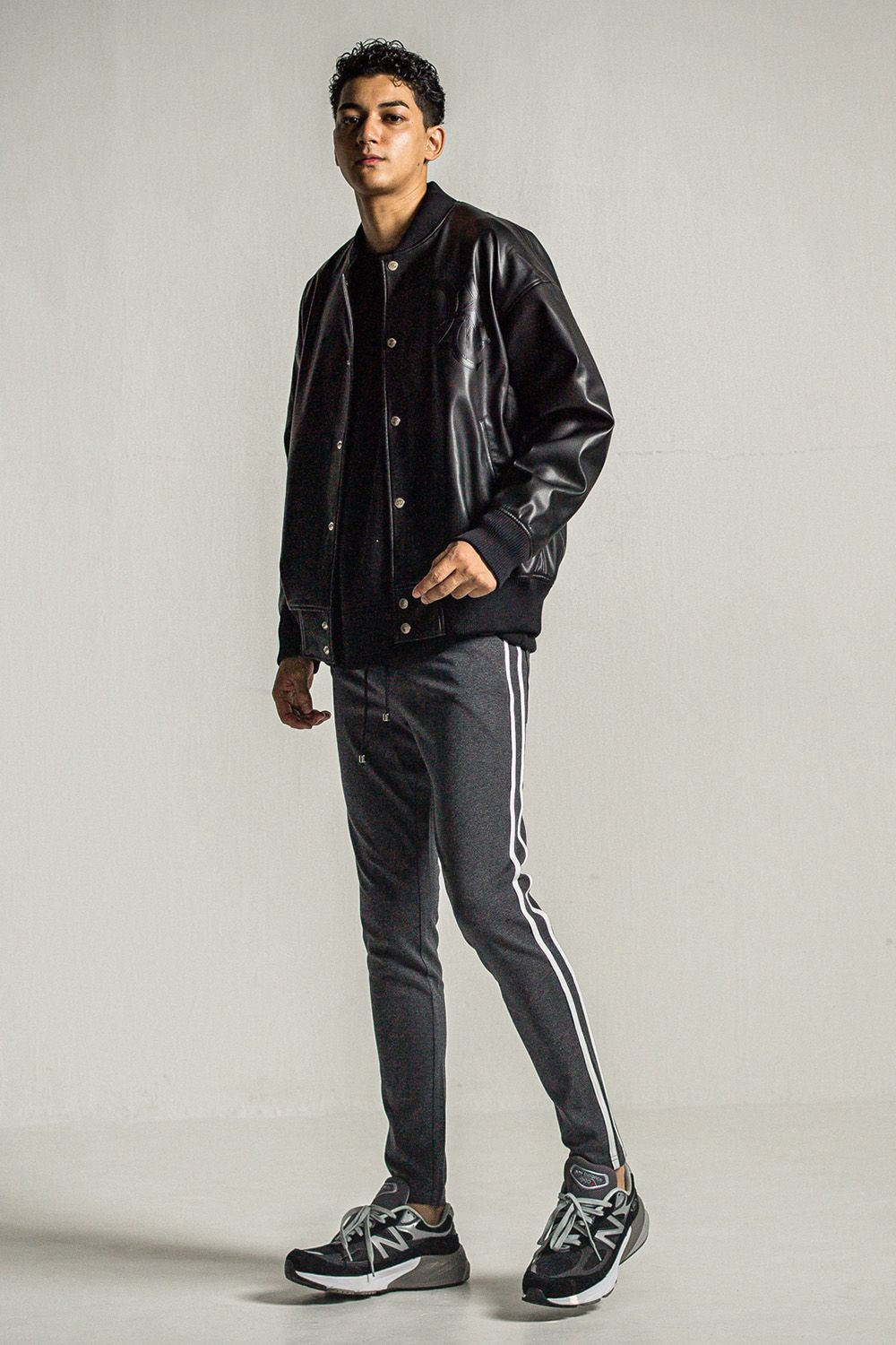 RESOUND CLOTHING - LEATHER VARSITY JACKET / レザー バーシティ