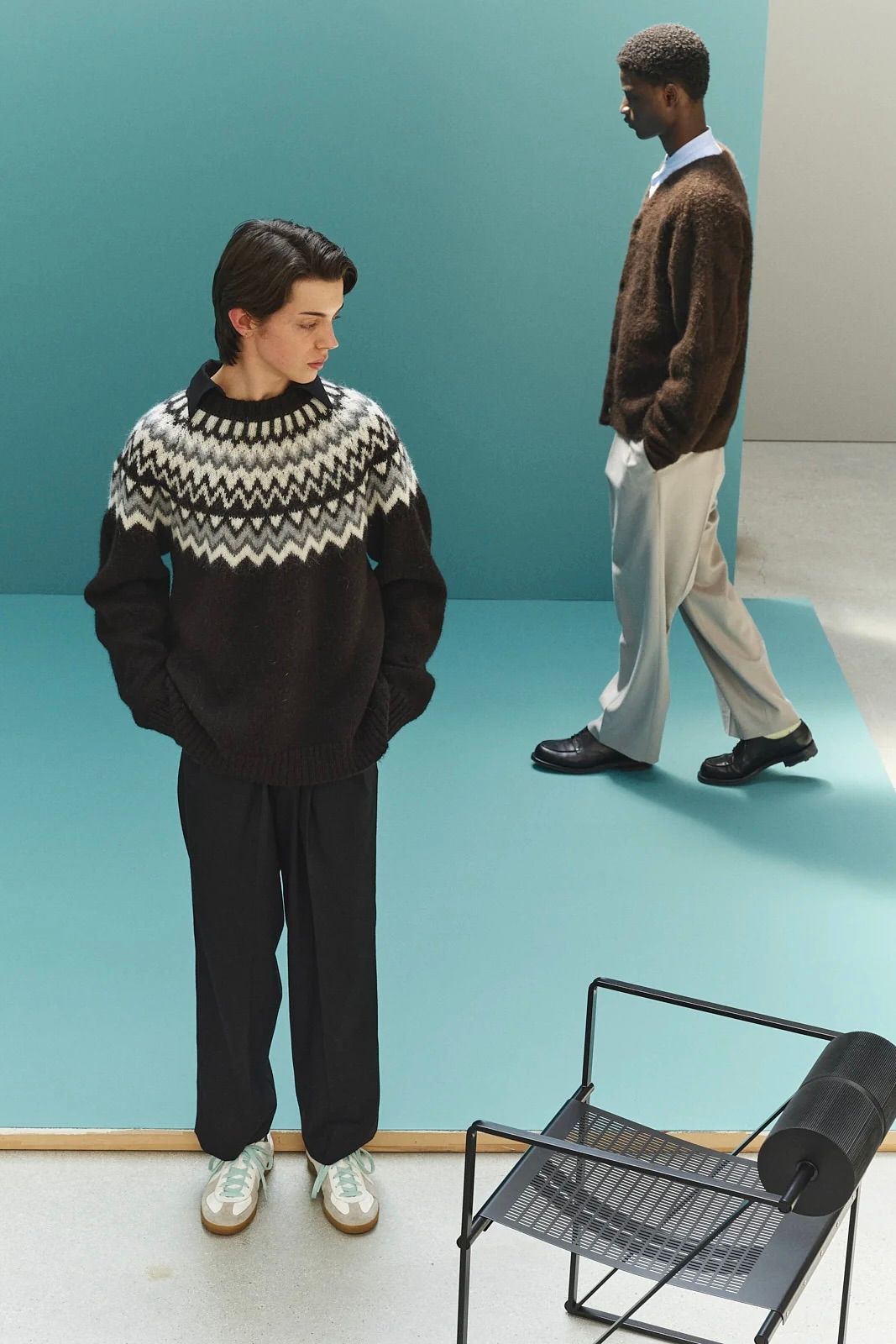 MARKAWARE - NATURAL COLOR ALPACA SNOW PATTERN JUMPER / ナチュラル