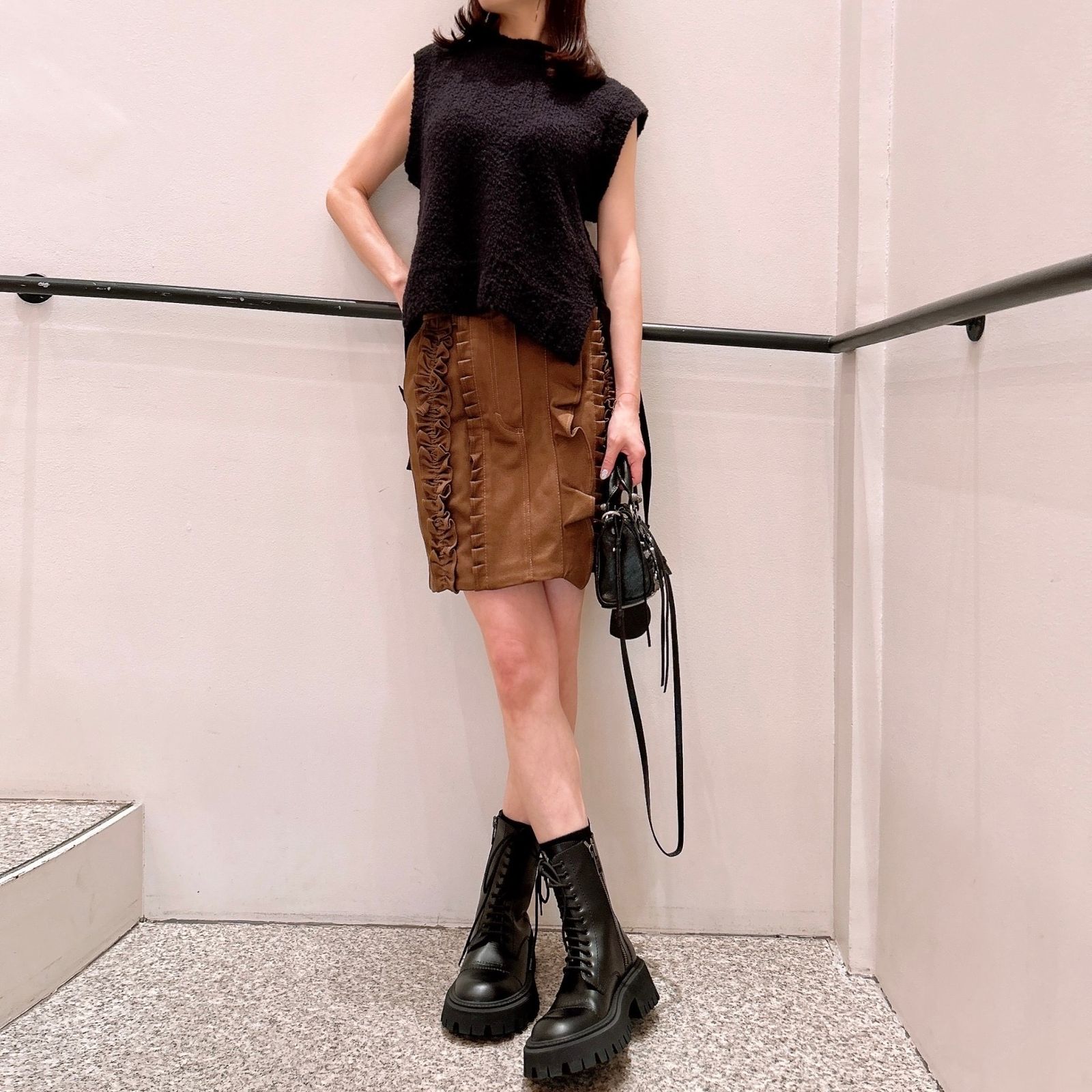 CECILIE BAHNSEN - オーディンスカート / デニムスカート / ブラウン