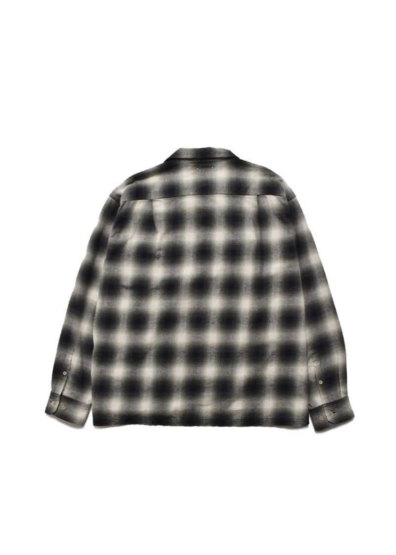 MINEDENIM - C.Flannel Ombre Open Collar SH Collar SH (BPT