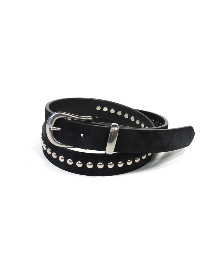 MINEDENIM - Suede Leather Studs Belt / ナロータイプ スウェード