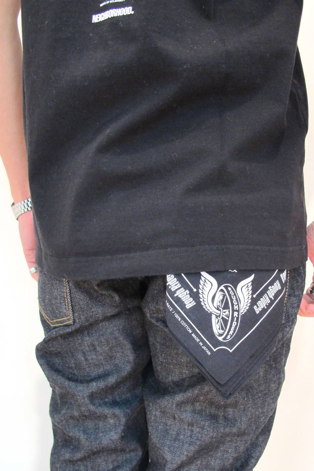 RATS - ×NEIGHBORHOOD T.R.R BANDANA (BLACK) / ×ネイバーフッド TOKYO