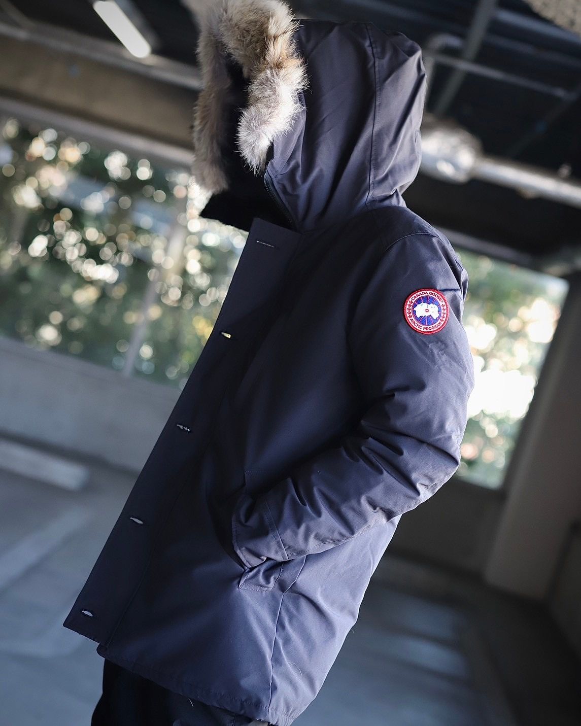 カナダグース カナダグース ダウンジャケット ネイビー 5089JM Lサイズ