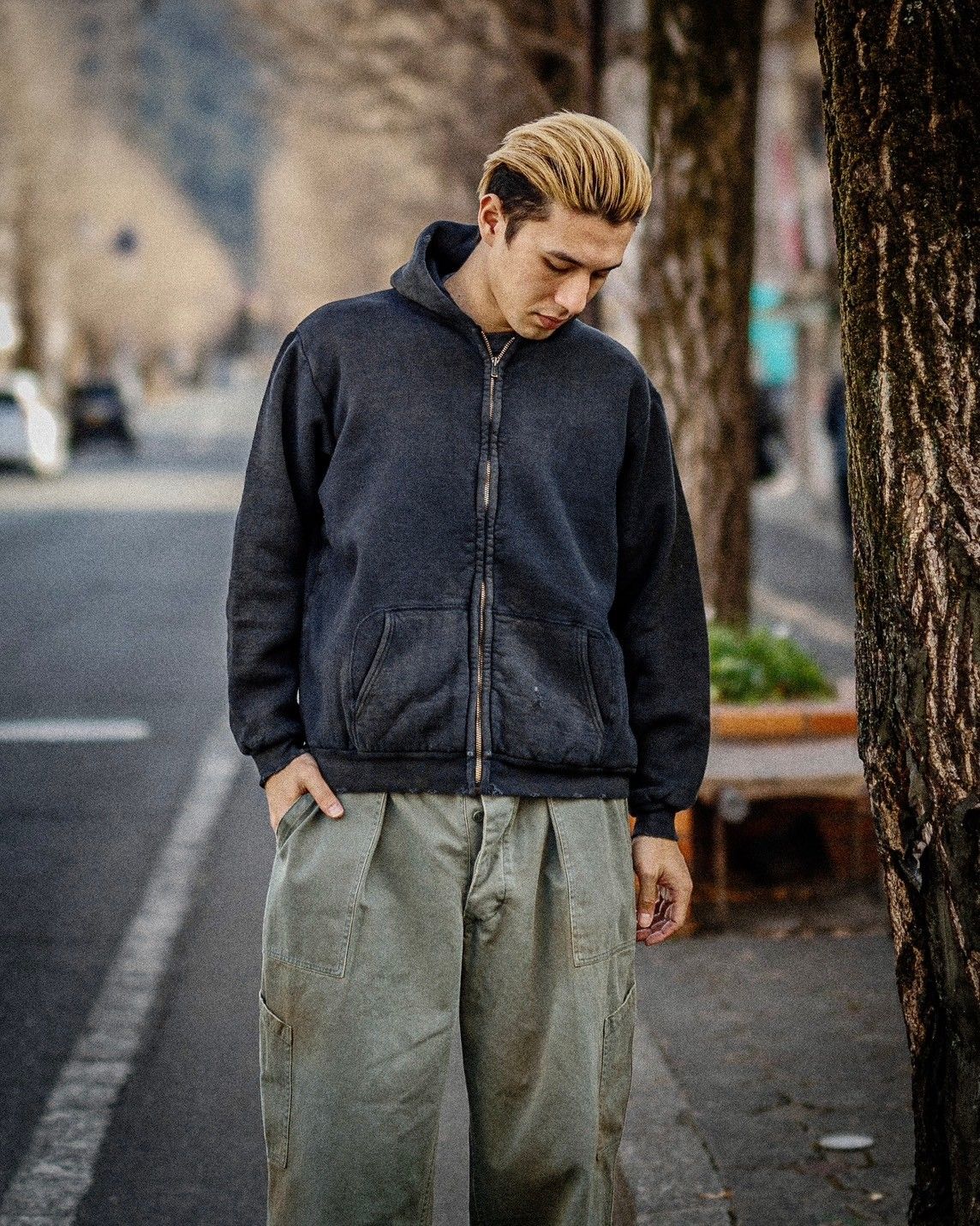 A.PRESSE - アプレッセ Vintage Zip Sweat Hoodie(25SAP-05-09K)BLACK