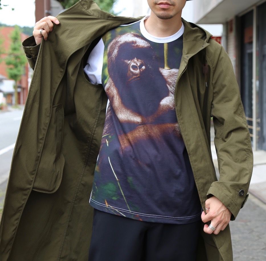 COMME des GARCONS HOMME 綿ナイロンウェザーフーデッドコート