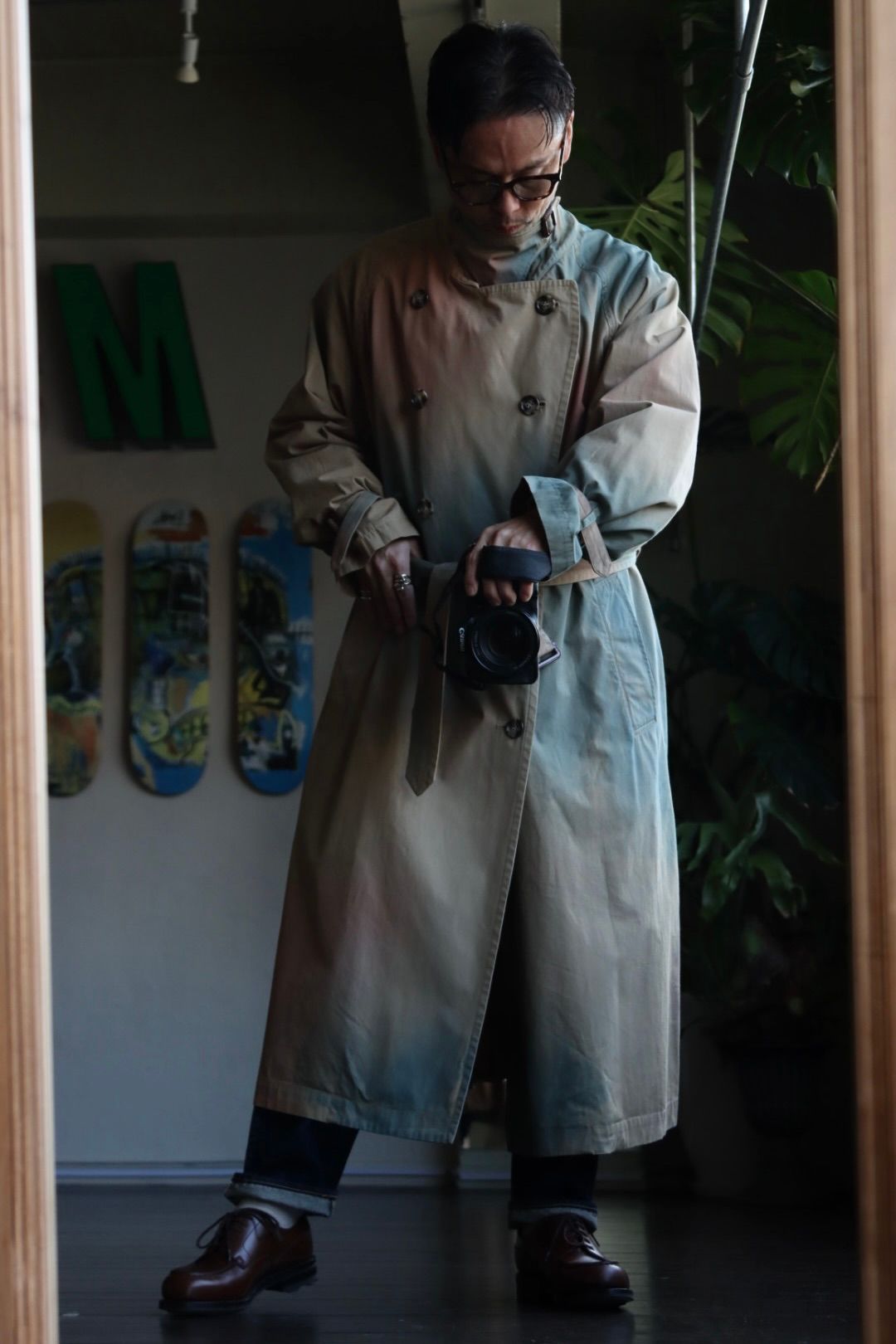 YOKE 23SS SPRAY PRINTED TRENCH COATスタイル | 3126 | MARK