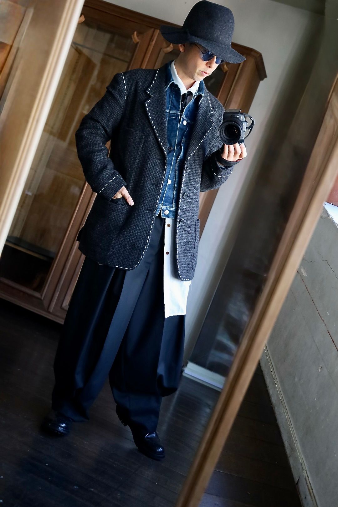 Yohji Yamamoto Y's 25AW HOUNDSTOOTH STITCH JACKETスタイル | 6759