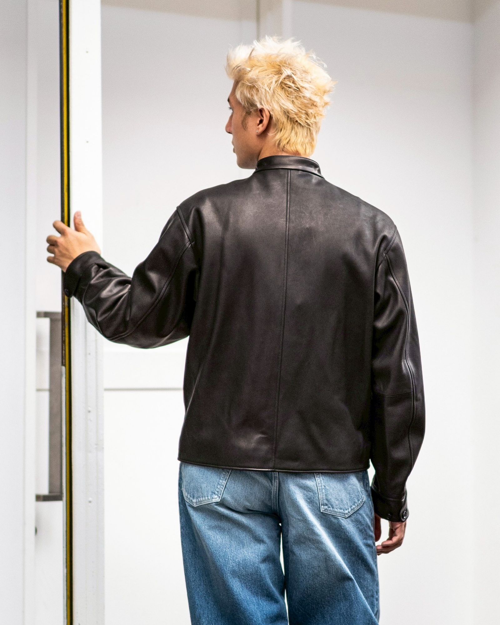 blurhms - blurhms ブラームス Lamb Leather Zip Short Jacket