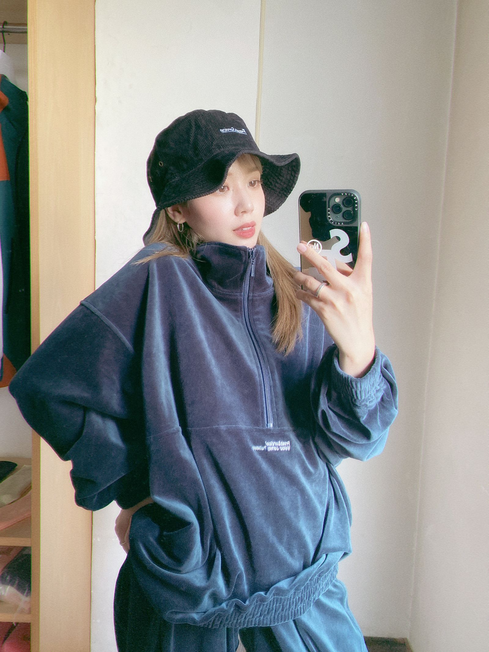 FreshService 新作VELOUR JERSEY PULLOVER セットアップstyle.2023.9