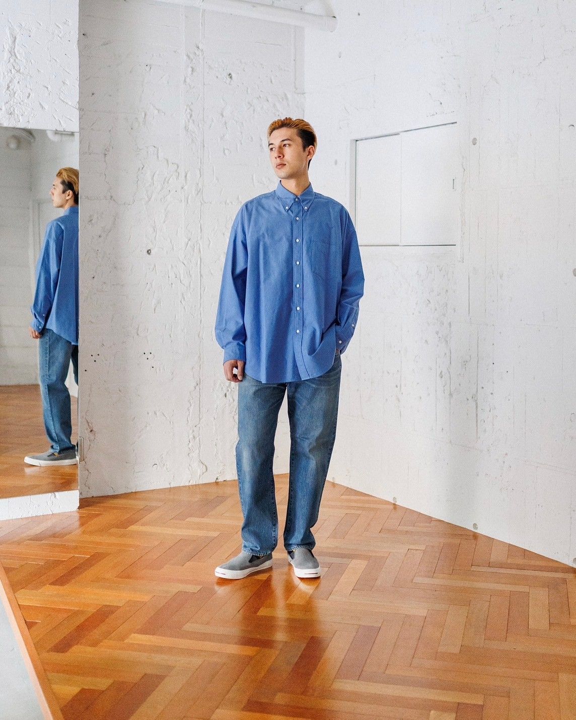 Graphpaper - グラフペーパー25SS Oxford L/S Oversized B.D Shirt