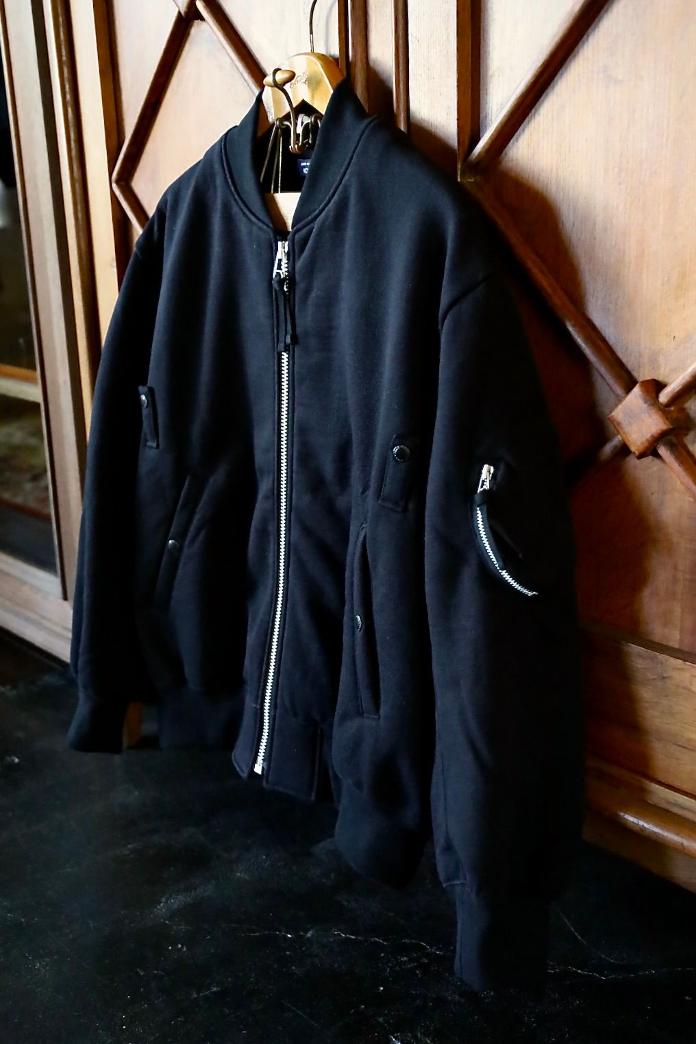 COMME des GARCONS HOMME 綿ウール裏毛MA-1ジャケットスタイル2025.11