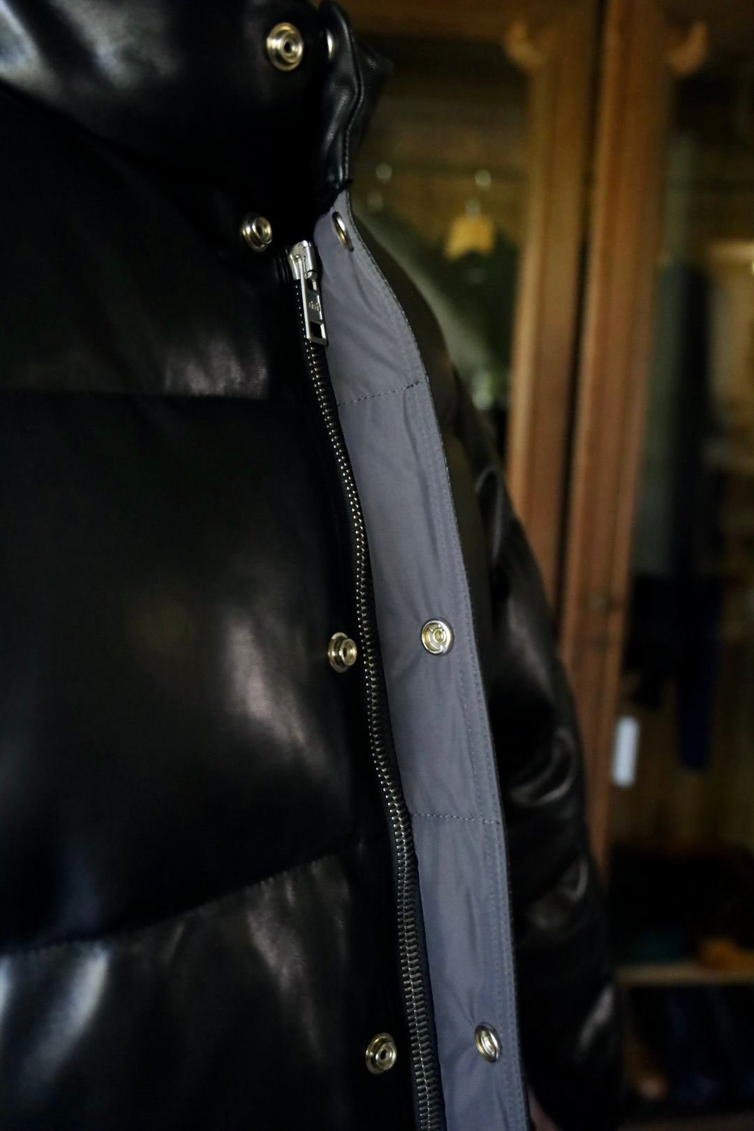 A.PRESSE - アプレッセ Leather Down Jacket(24AAP-01-01H)BLACK☆11月