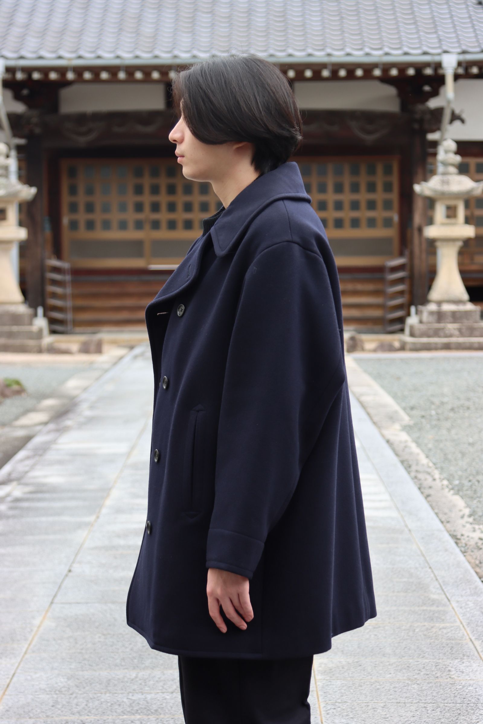 アプレッセピーコート2ネイビーa.presse pea coat