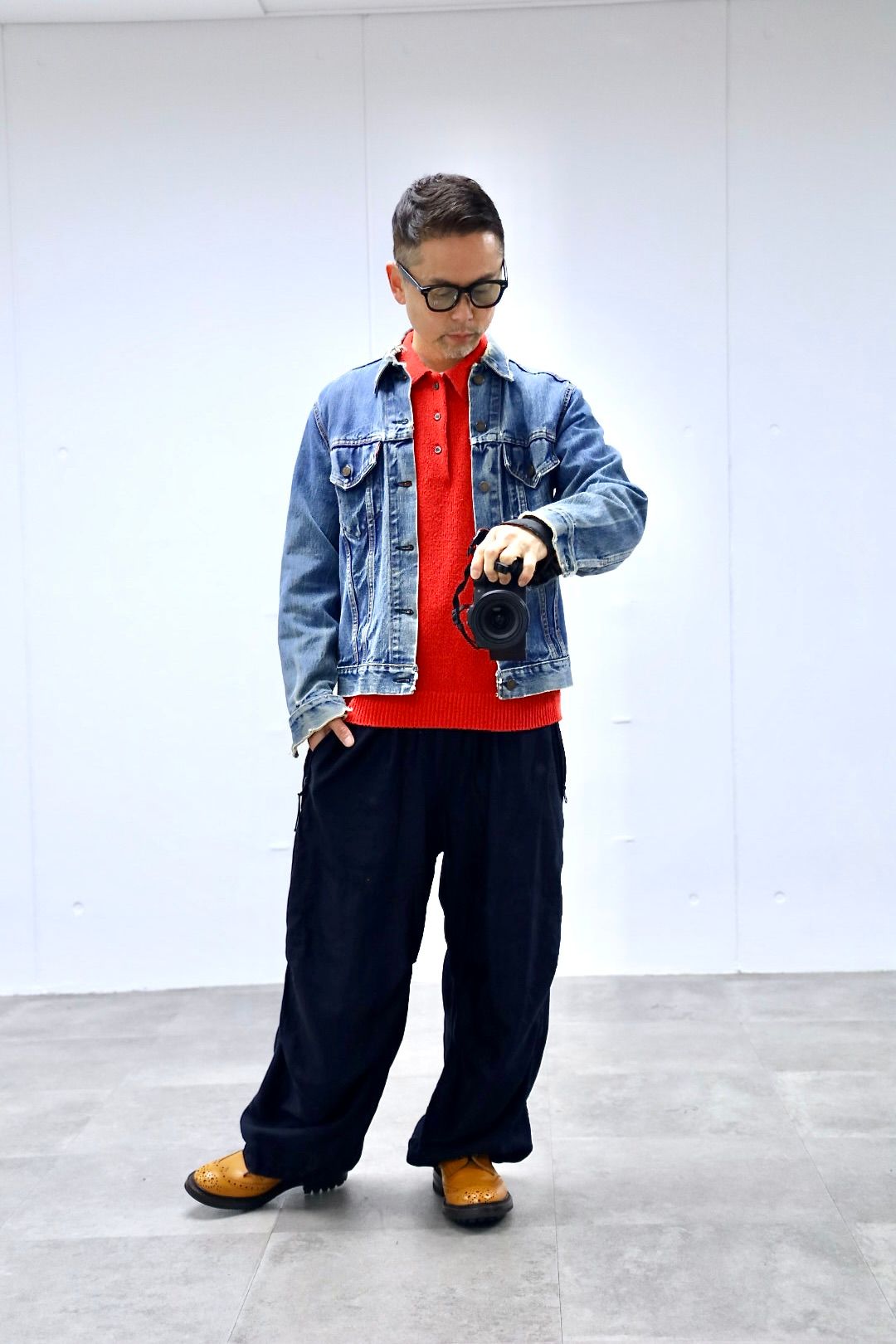 A.PRESSE - アプレッセ 2026 STYLE1 Washed Silk Nep Polo Shirt(26SAP