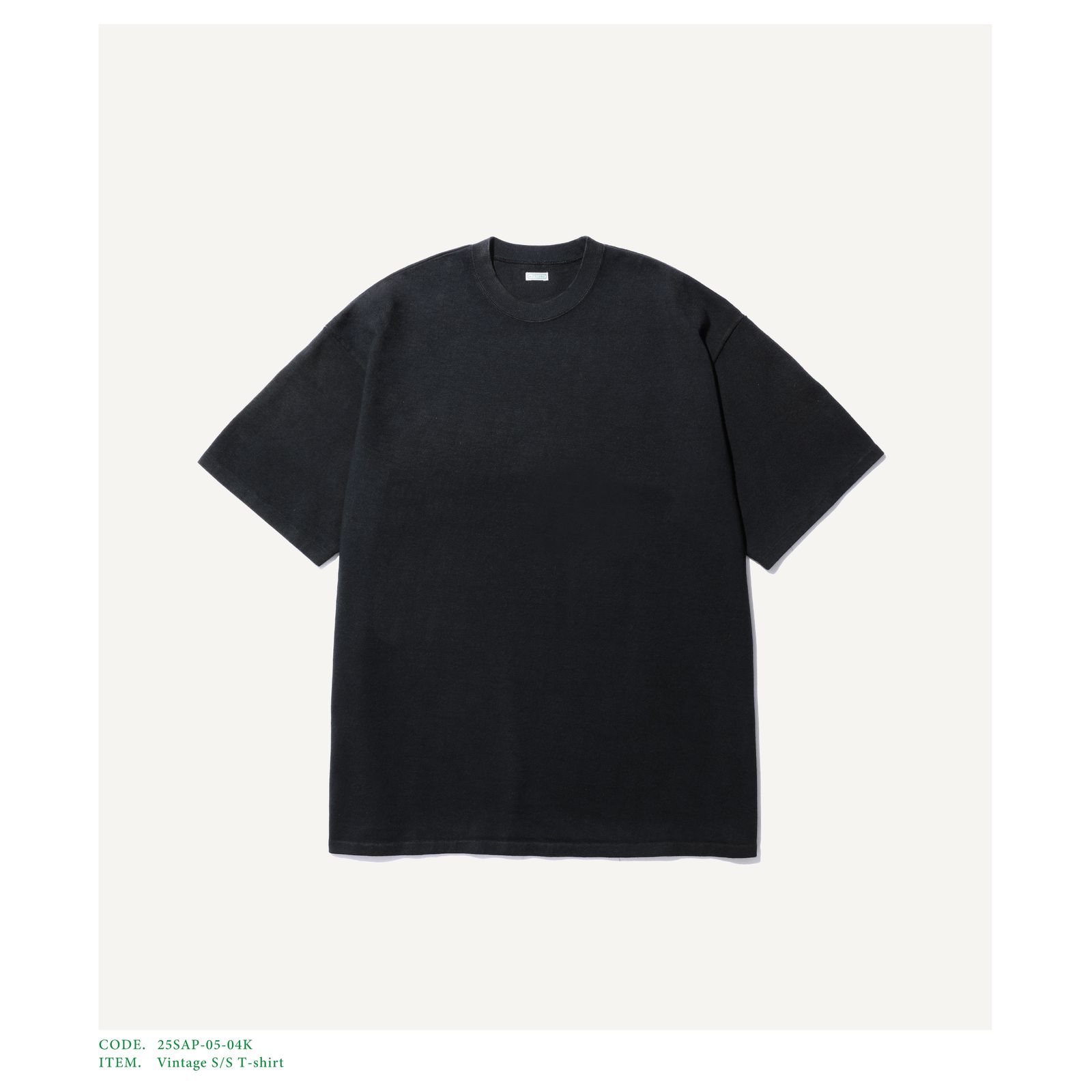 A.PRESSE - アプレッセ Vintage S/S T-shirt (25SAP-05-04K) BLACK | MARK