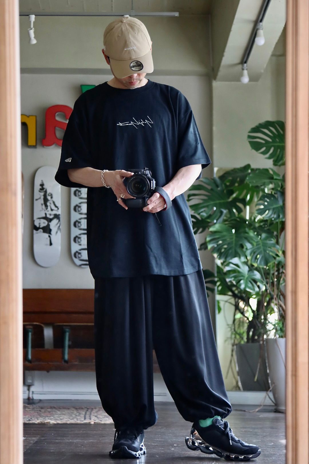 Yohji Yamamoto×New Era OVERSIZED PERFORMANCE SHORT SLEEVES TEE