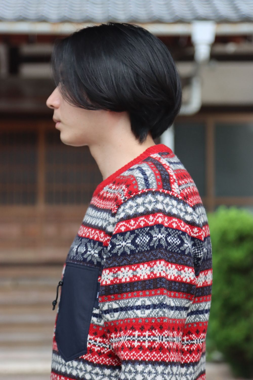 COMME des GARCONS HOMME ノルディックフェアアイル柄ニット(HH-N001