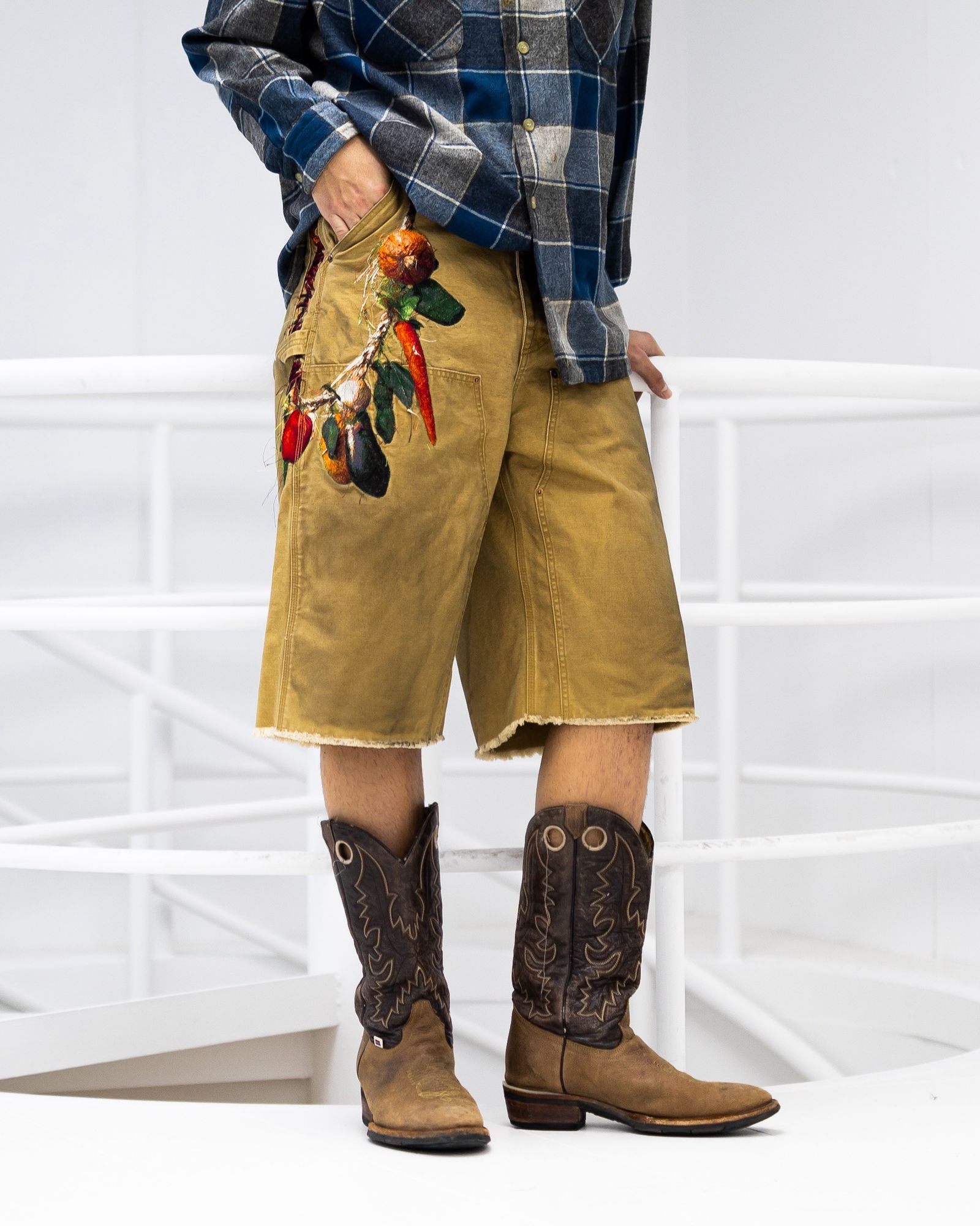 doublet - doublet ダブレット26SS VEGETABLE EMBROIDERY CUT-OFF