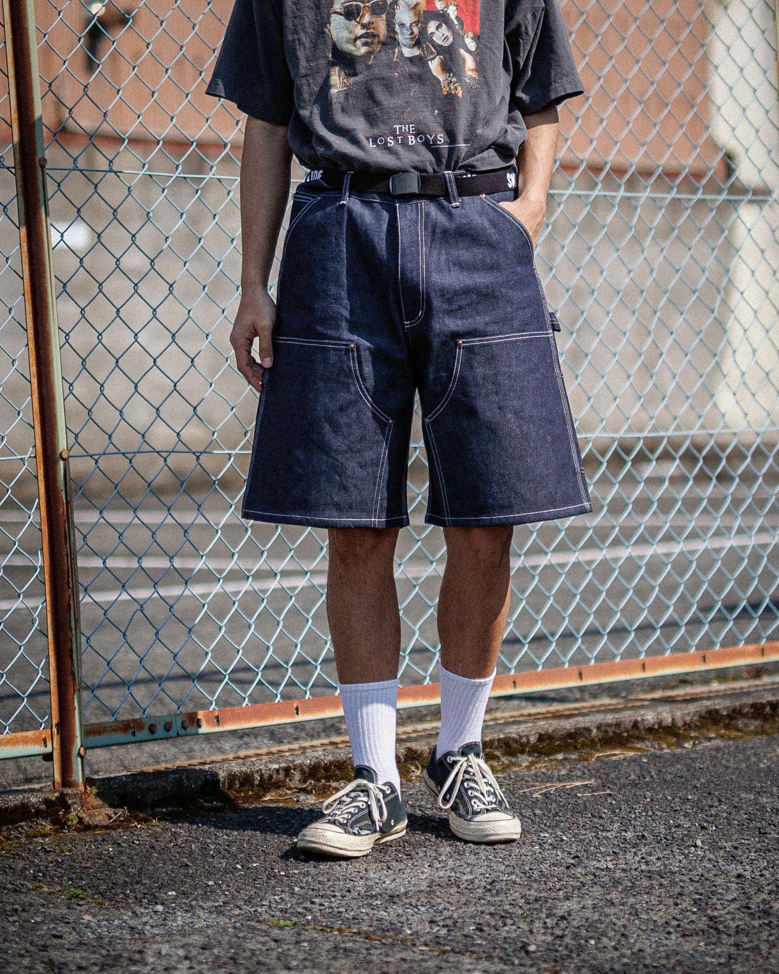 SAINT M×××××× - セントマイケル25SS デニムショーツRIGID DOUBLE KNEE