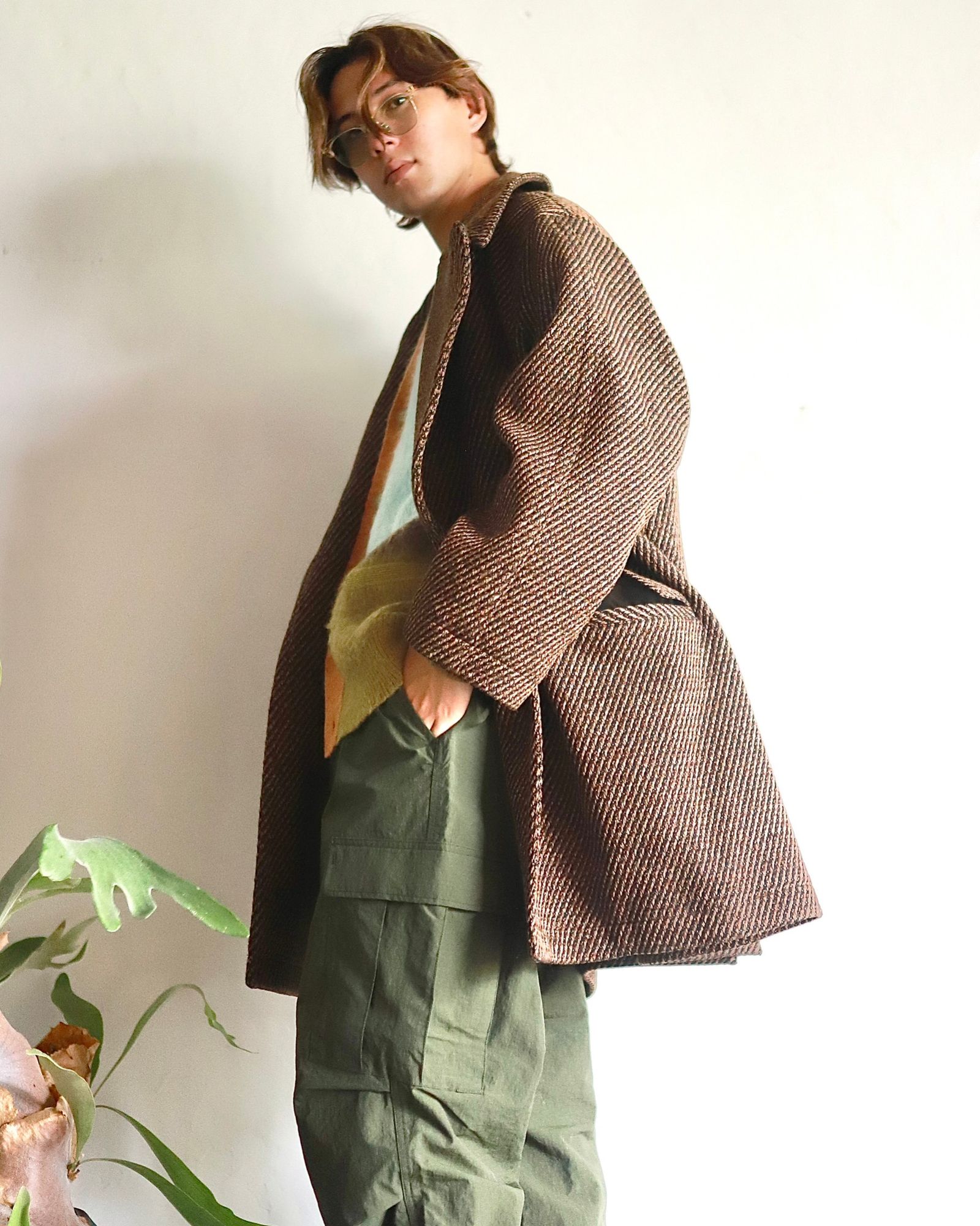 YOKE 23AW DOUBLE BREASTED HALF COAT