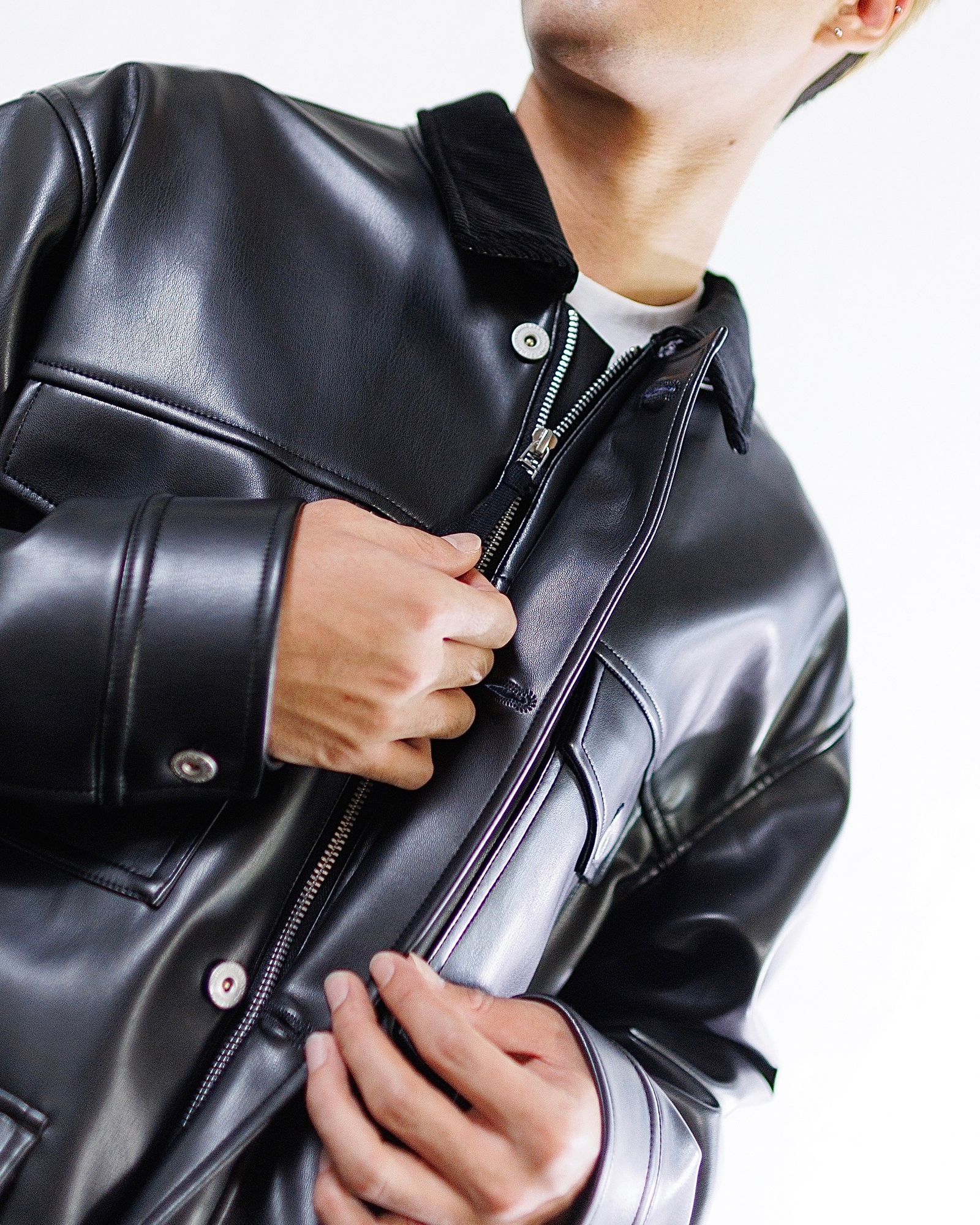 コムデギャルソン オム フェイクレザーボンディングジャケット