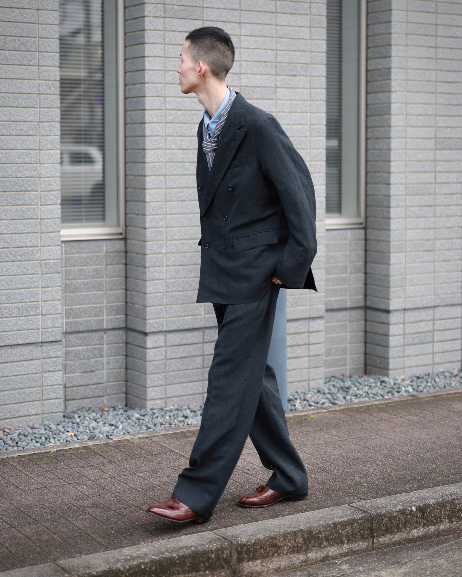 A.PRESSE 23SS Double Breasted Jacketウインドペンスタイル | 3190 | MARK