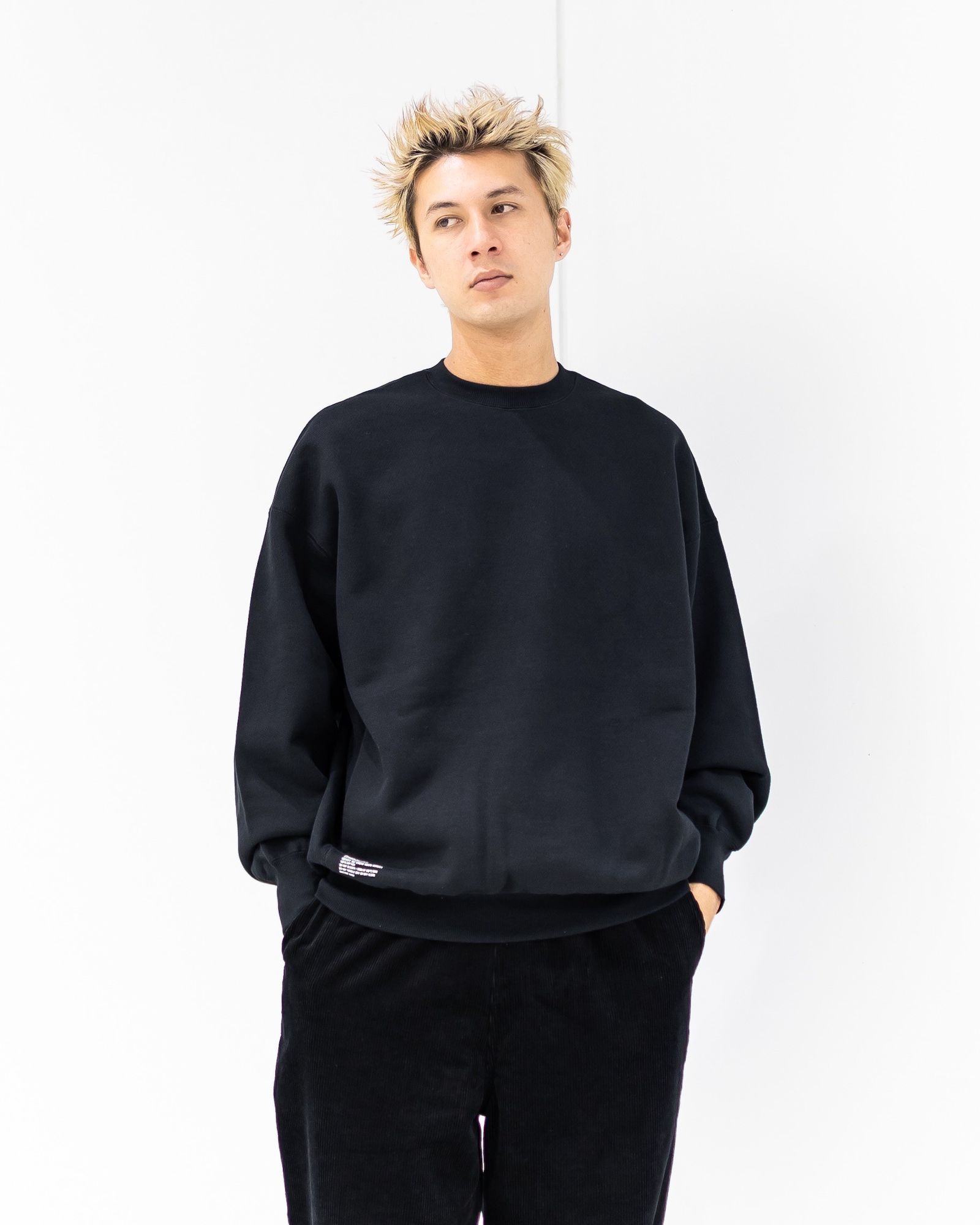 FreshService - フレッシュサービス HEAVY OZ CREW NECK SWEAT(BLACK