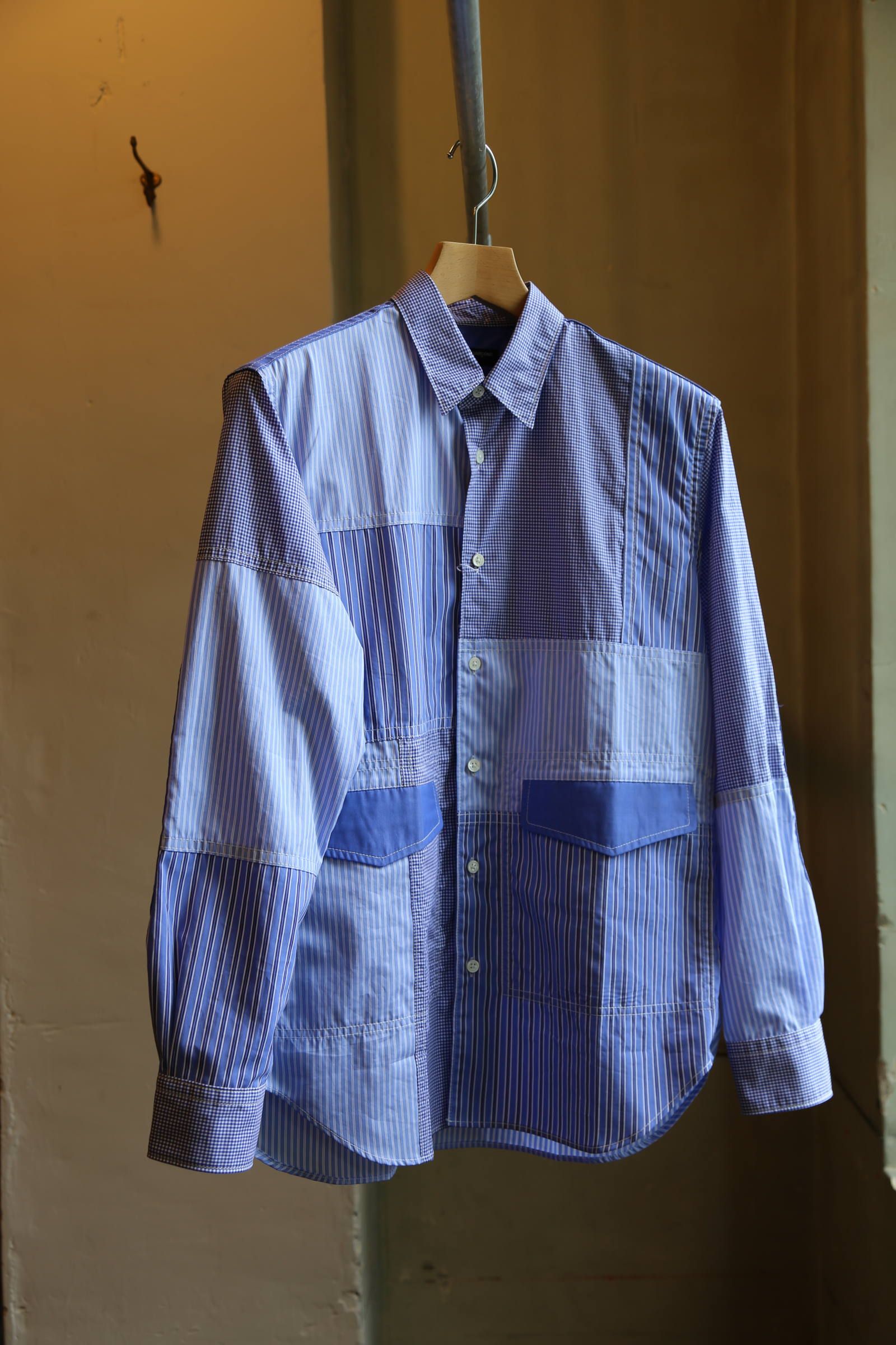 COMME des GARCONS HOMME(ブルーパッチワークシャツ) | MARK