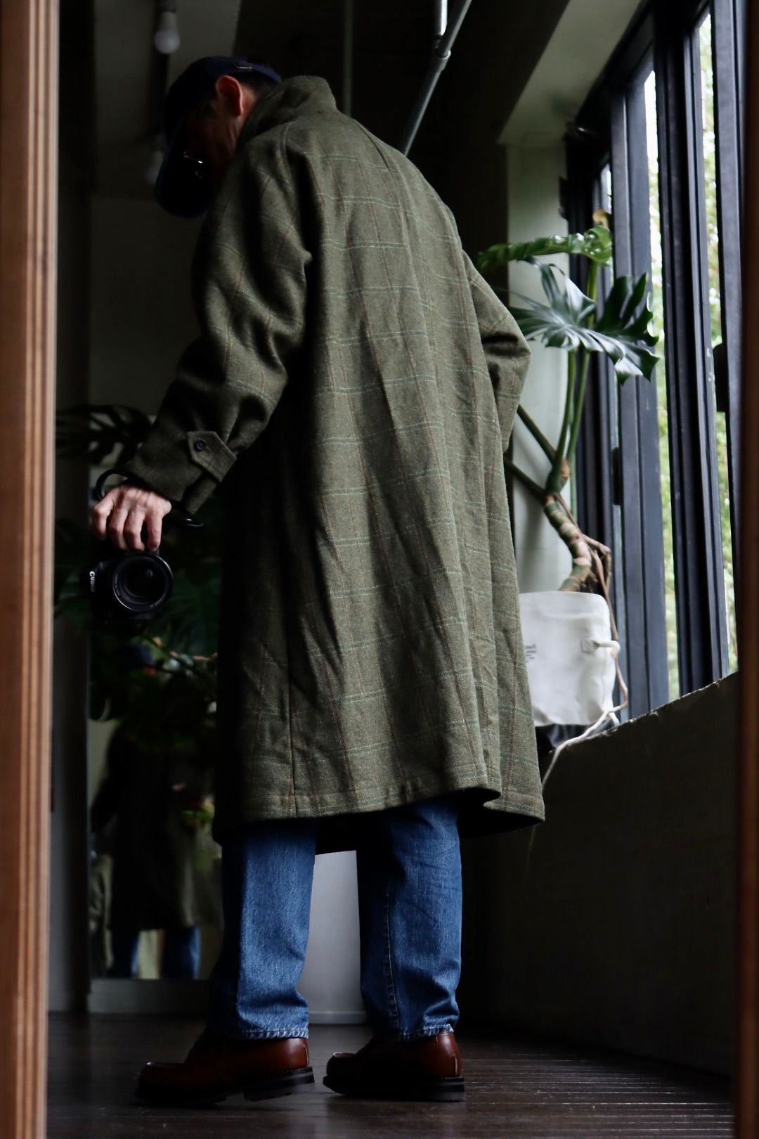 A.PRESSE - アプレッセ22FW Tweed Balmacaan Coat(22AAP-01-15HB)CHECK