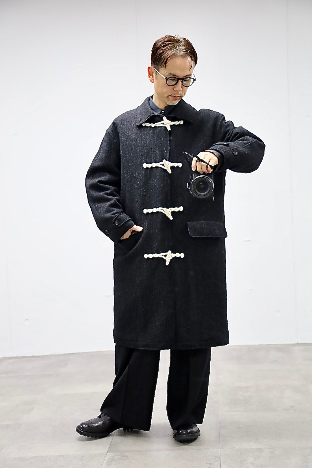 COMME des GARCONS HOMME ストライプダッフルコートスタイル2025.10.3