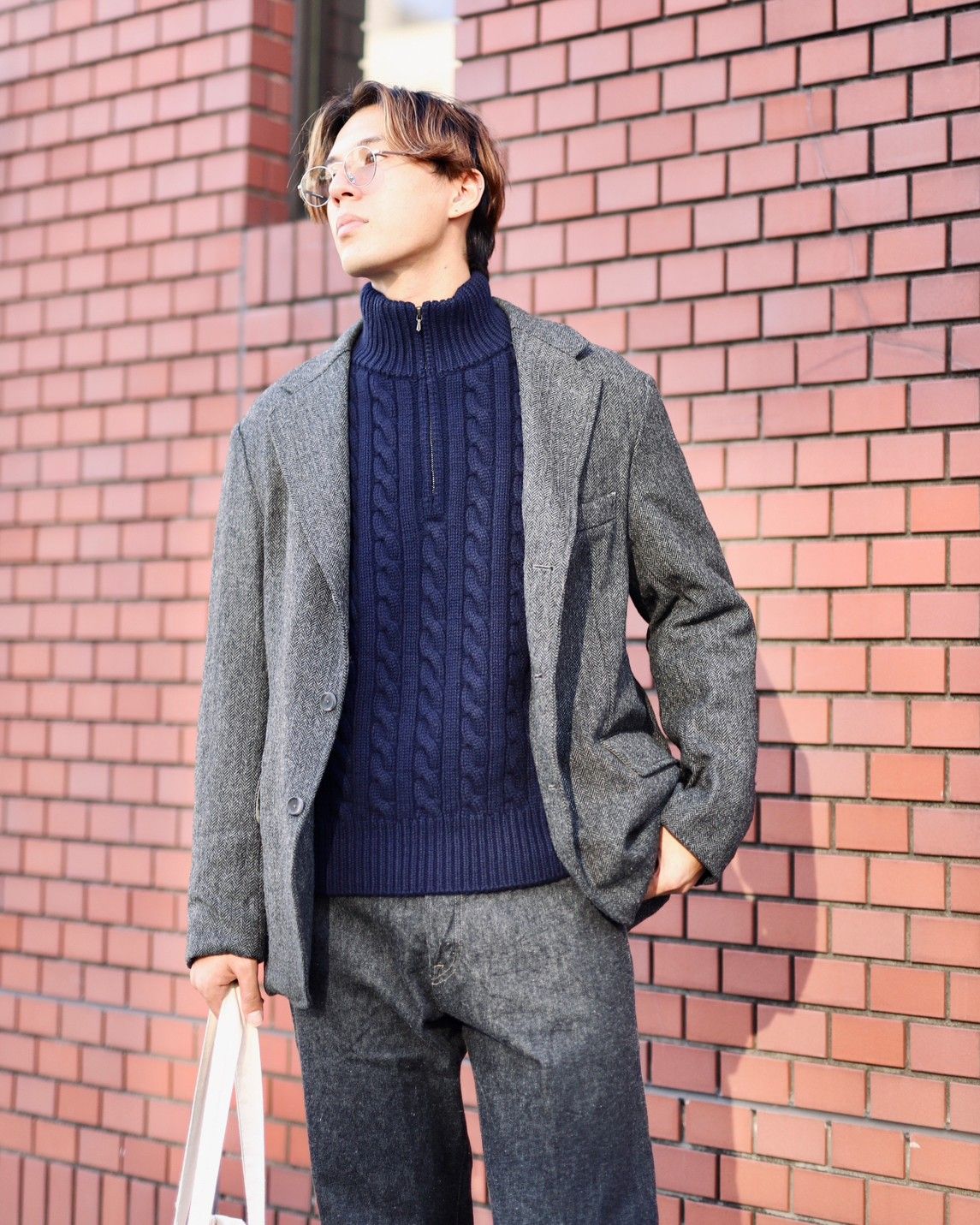 A.PRESSE Tweed Tailored Jacketスタイル | 3844 | MARK