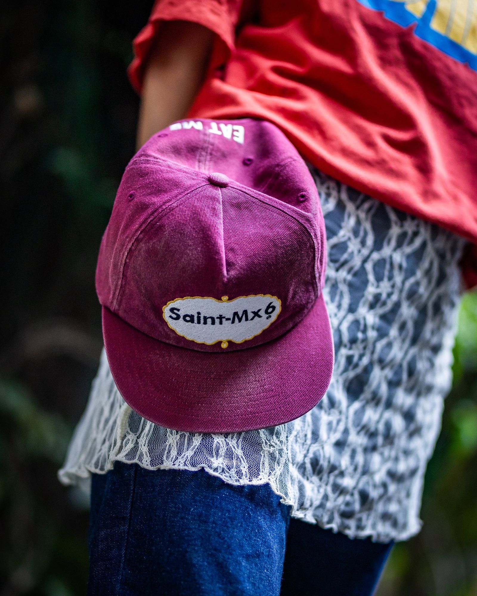 SAINT M×××××× - セントマイケル 5PANNEL EAT ME CAP (SM-HR8-0000-076