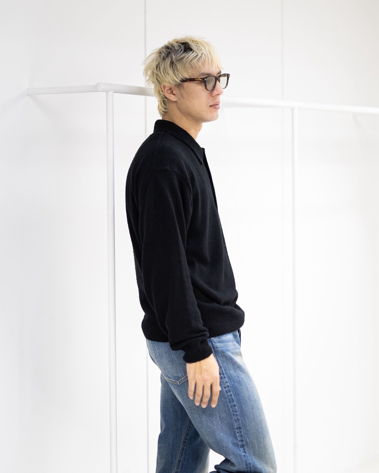 A.PRESSE - アプレッセ 2026 STYLE1 Washed Silk Nep Polo Shirt(26SAP