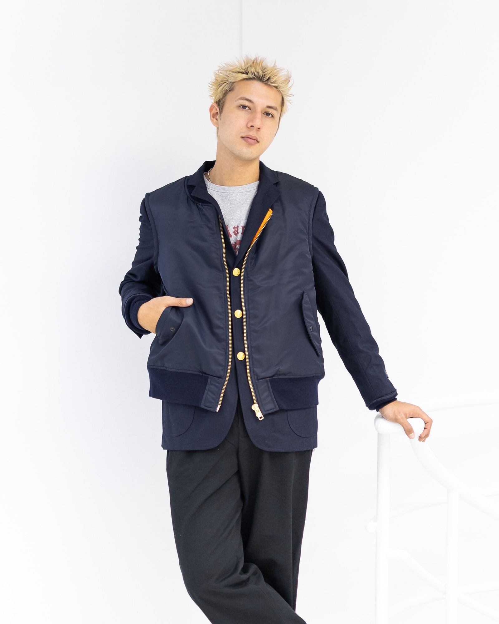 ジュンヤワタナベ マン スタジャン 再構築 レザー コレクション