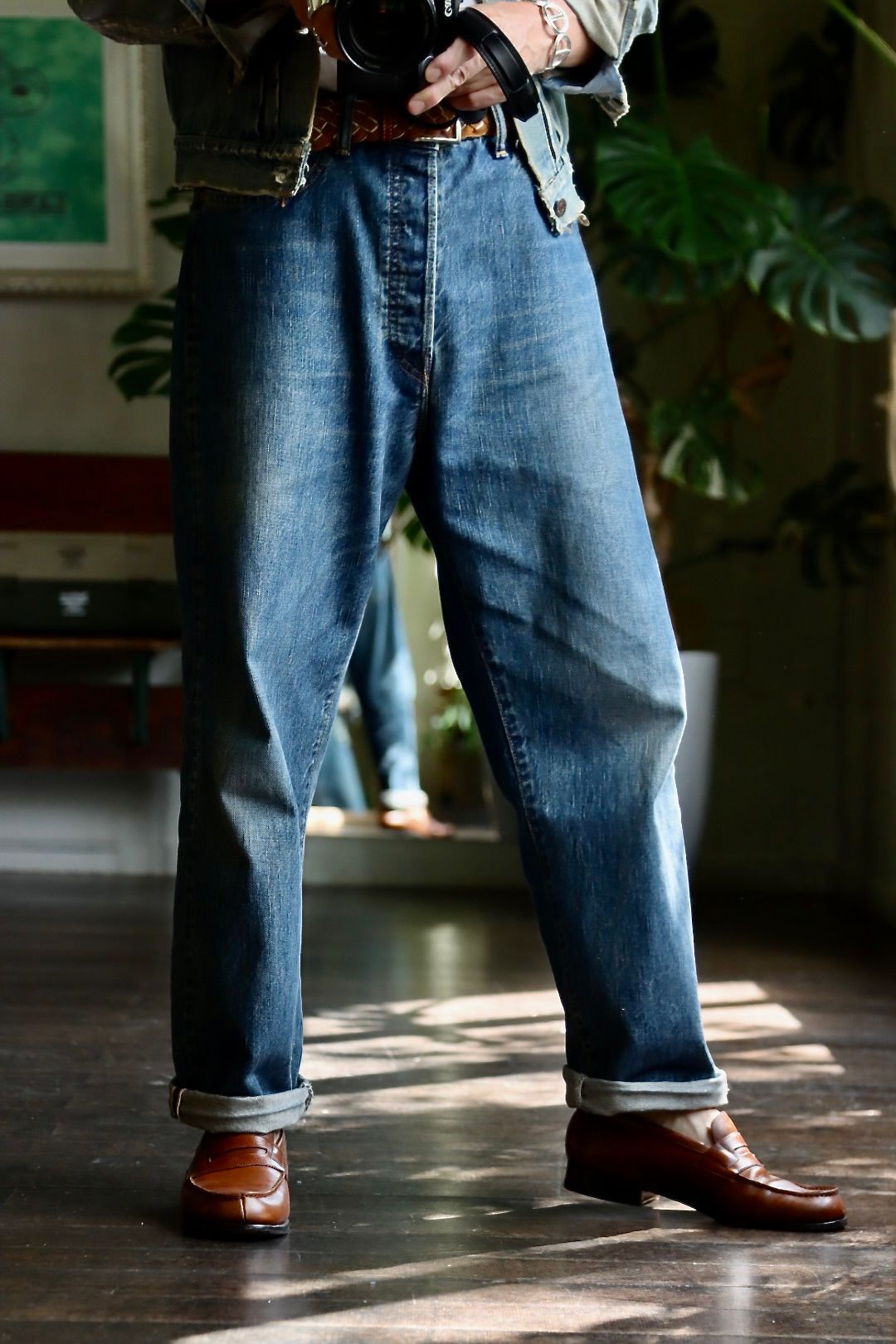 A.PRESSEデニム Washed Denim Wide Pantsスタイル | 2559 | MARK