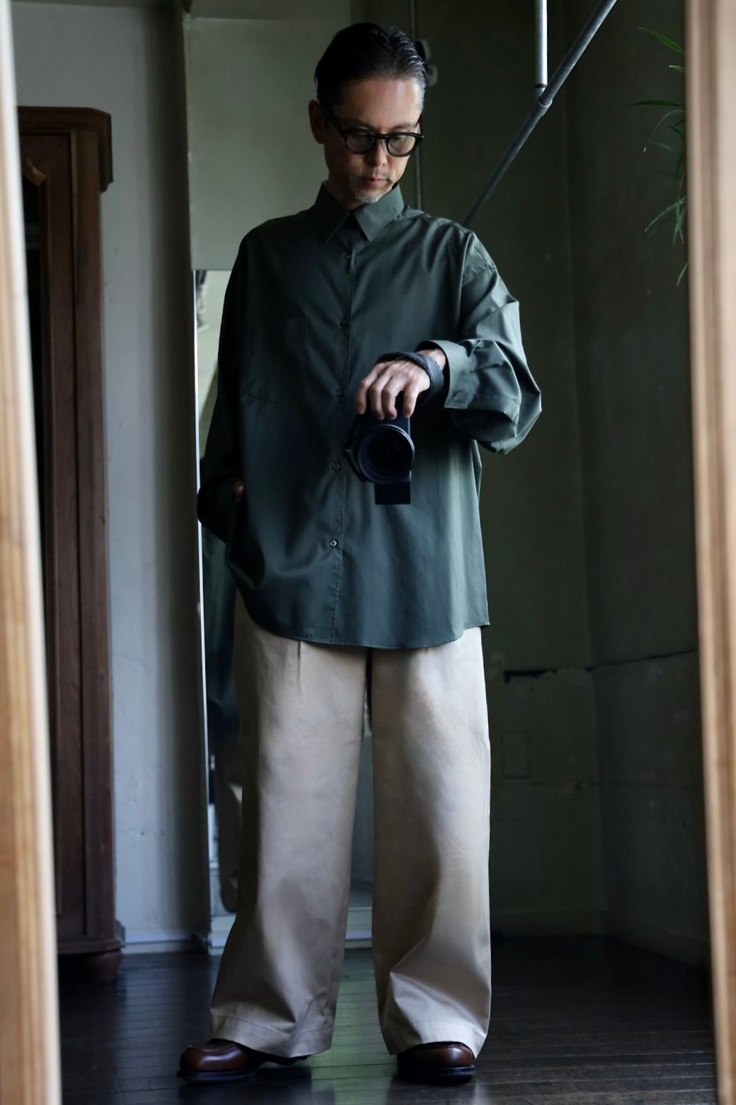 Graphpaper - グラフペーパー25AW Silicon Poplin Oversized Regular